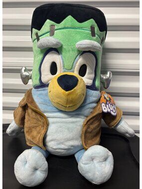 Dan Dee Bluey Frankenstein Costume Halloween Jumbo Plush Toy 24" Stuffed Animal